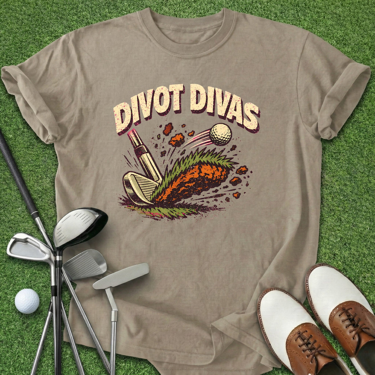 Divot Divas T-Shirt Gift For Golfer