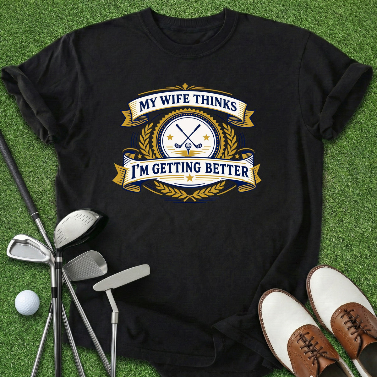 My Wife T-Shirt Gift For Golfer