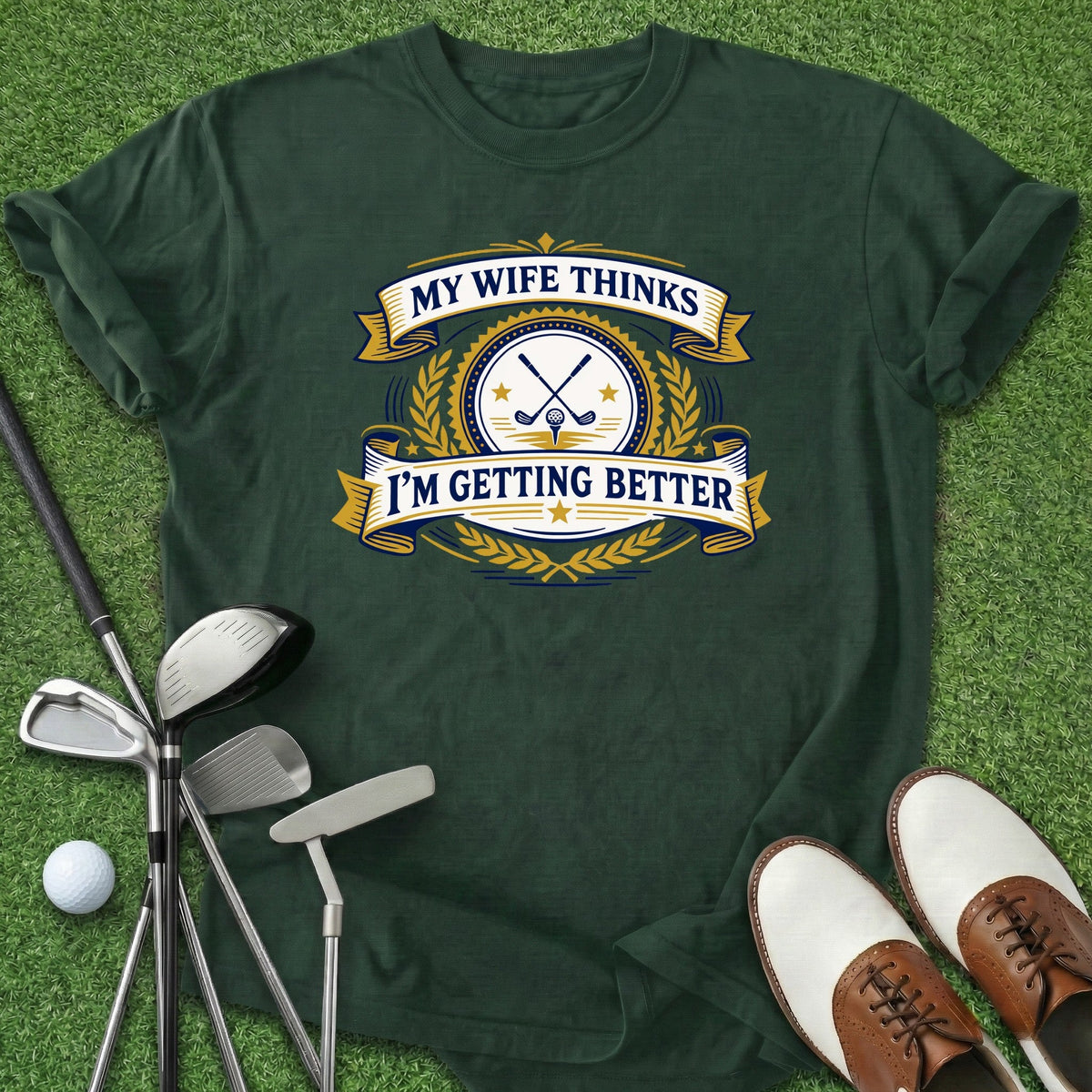 My Wife T-Shirt Gift For Golfer