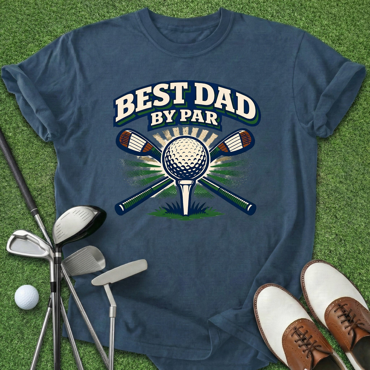 Best Dad By Par T-Shirt Gift For Golfer