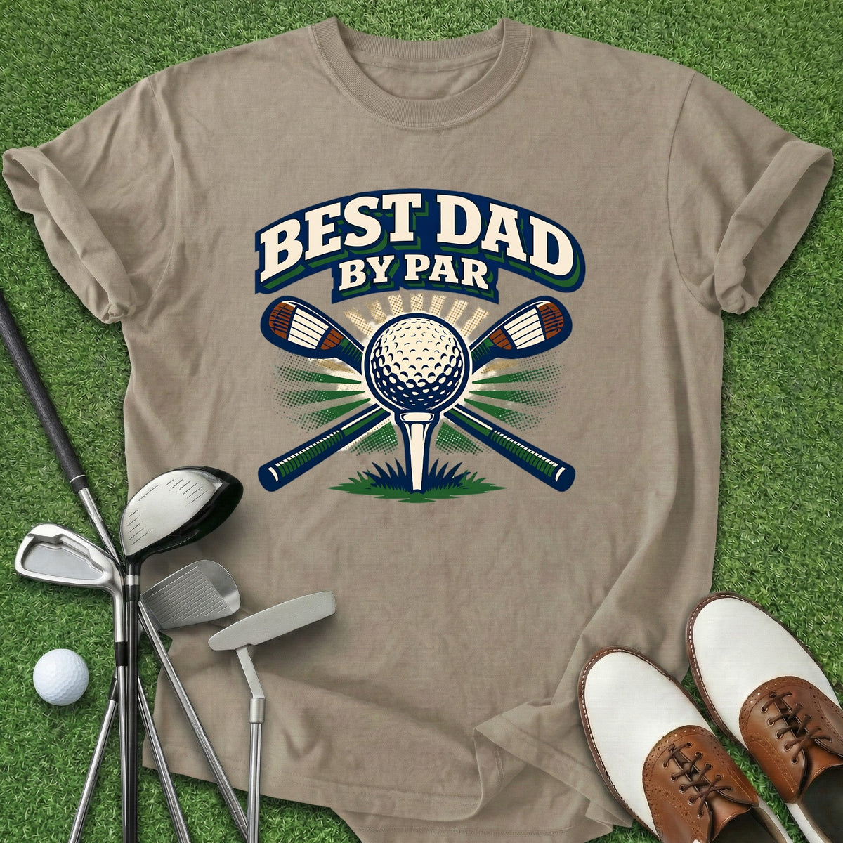 Best Dad By Par T-Shirt Gift For Golfer