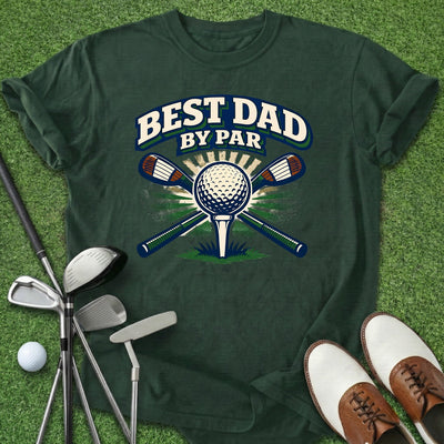 Best Dad By Par T-Shirt Gift For Golfer