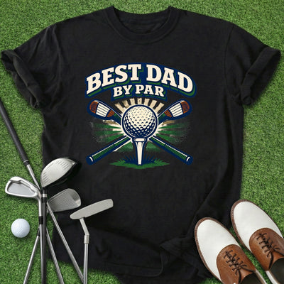 Best Dad By Par T-Shirt Gift For Golfer