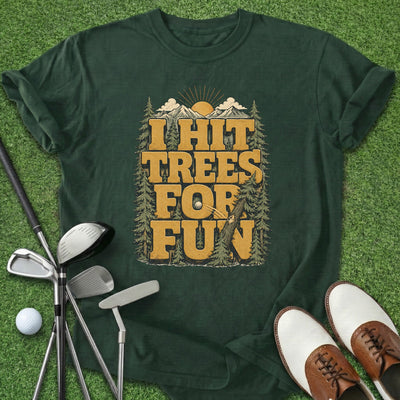 Hit Trees T-Shirt Gift For Golfer