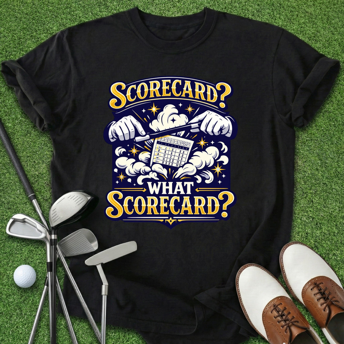 What Scorecard? T-Shirt Gift For Golfer