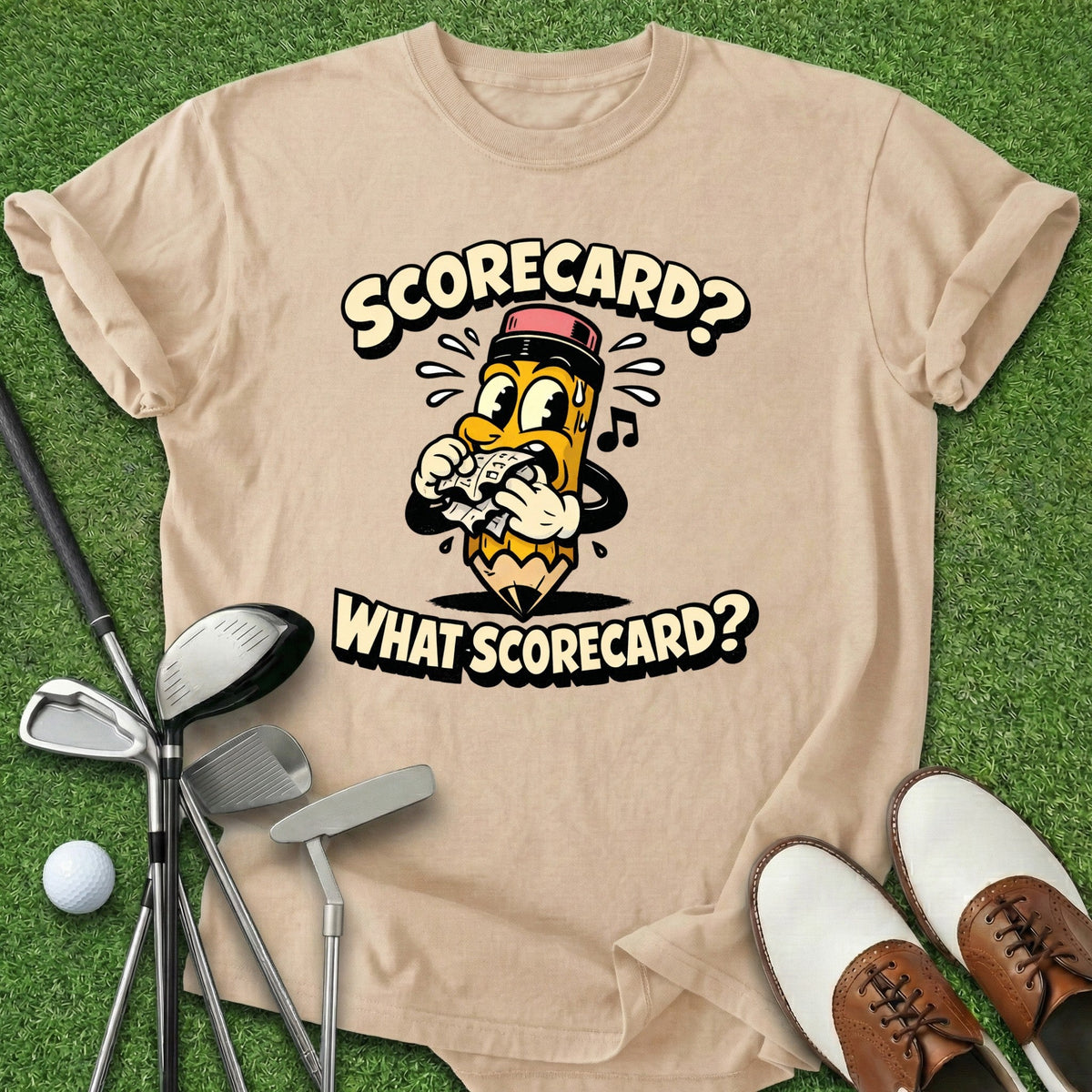 What Scorecard? T-Shirt Gift For Golfer