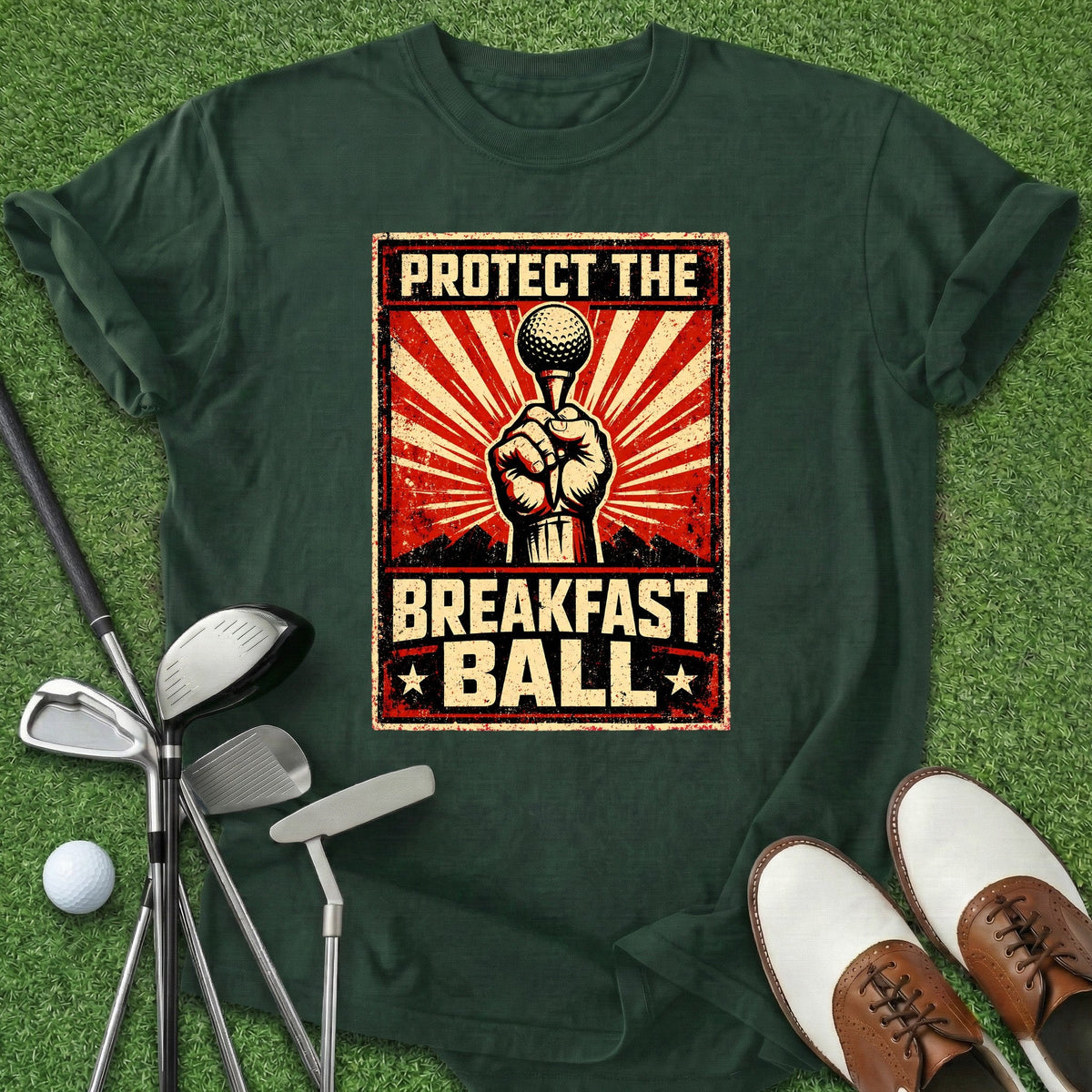 Breakfast Ball T-Shirt Gift For Golfer