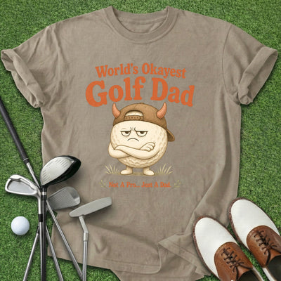 Worlds Okayest Golf Dad T-Shirt Gift For Golfer