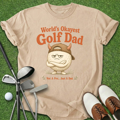 Worlds Okayest Golf Dad T-Shirt Gift For Golfer