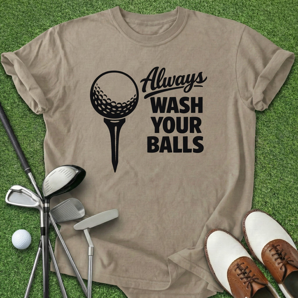 Wash Your Balls T-Shirt Gift For Golfer