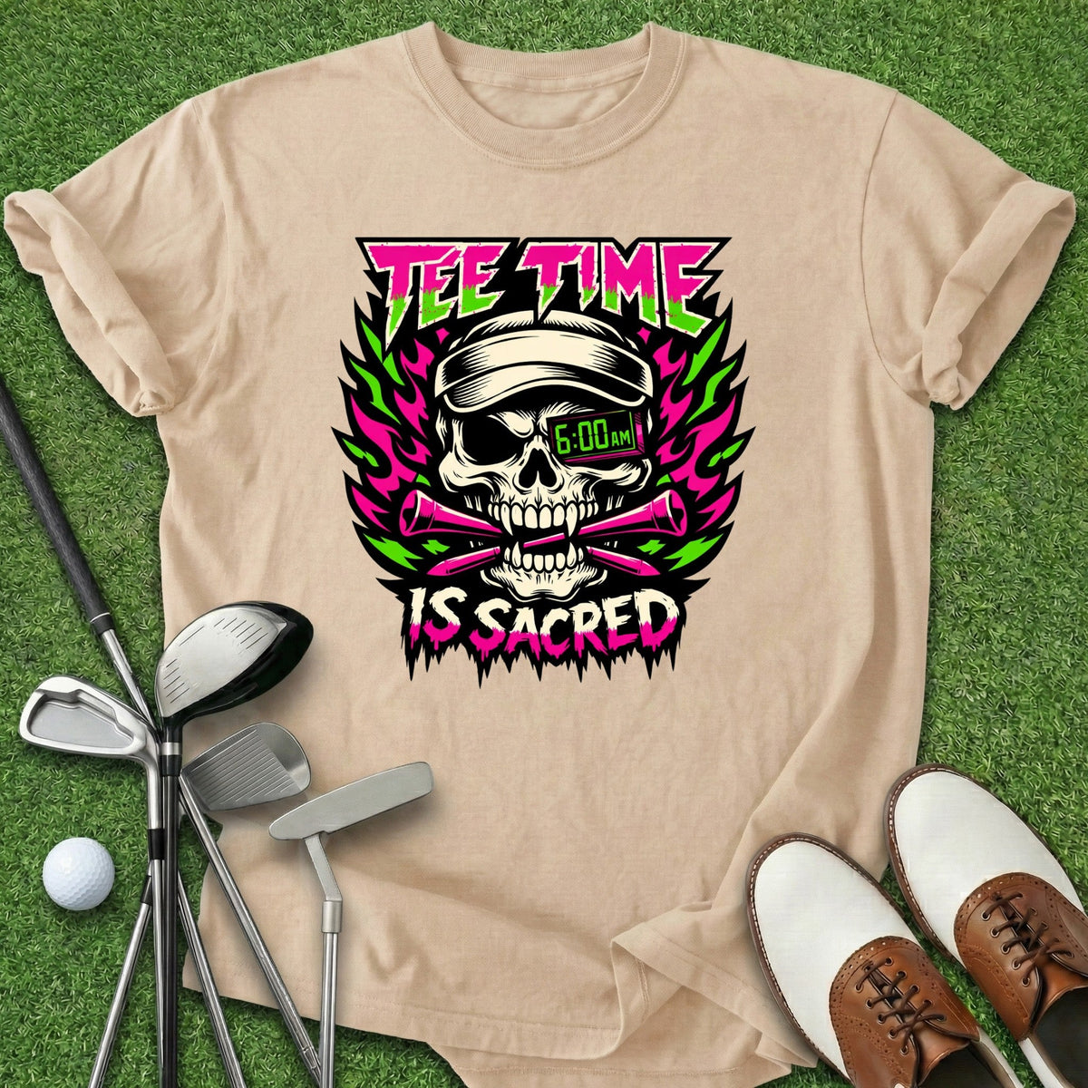 Tee Time Sacred T-Shirt Gift For Golfer