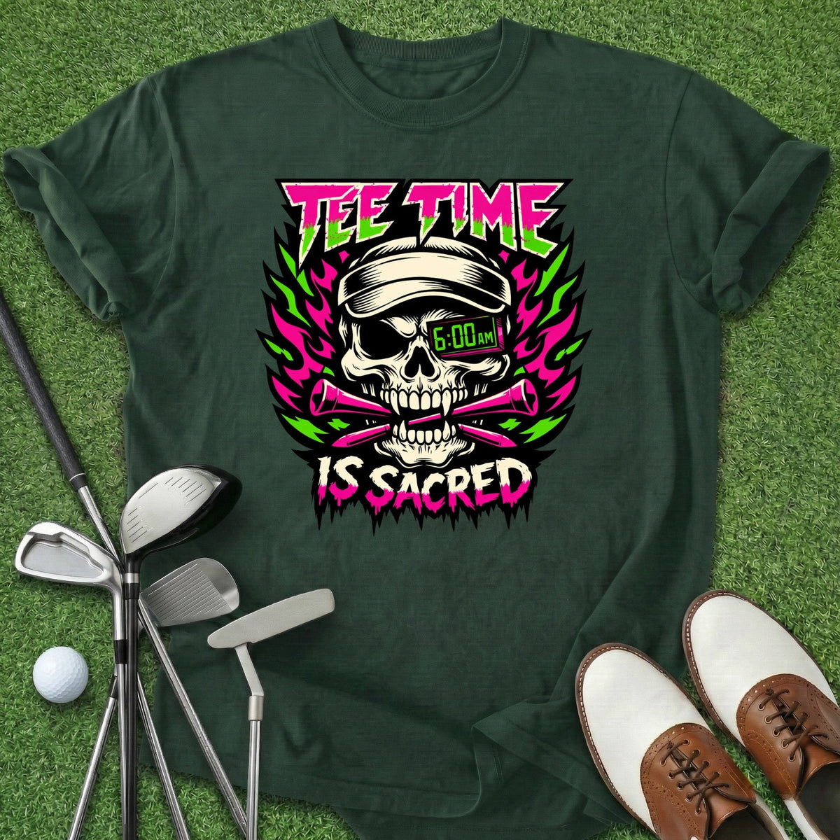 Tee Time Sacred T-Shirt Gift For Golfer