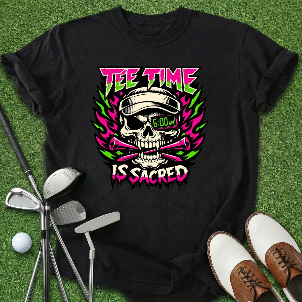 Tee Time Sacred T-Shirt Gift For Golfer