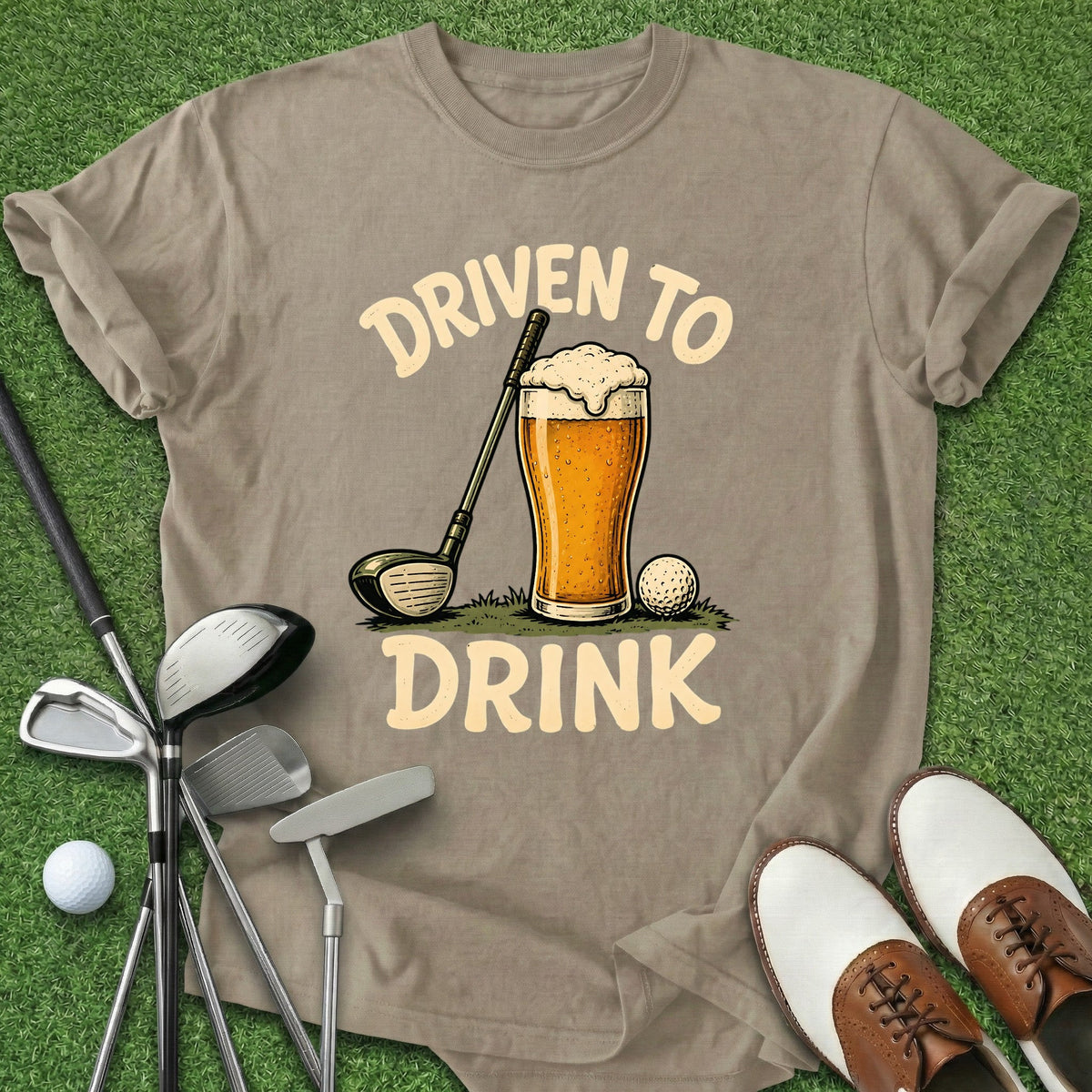 Driven To Drink T-Shirt Gift For Golfer