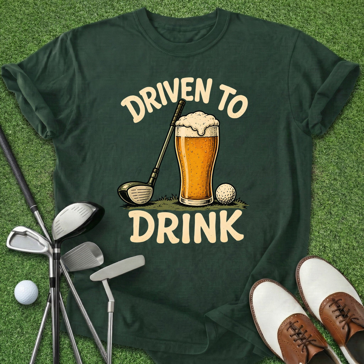 Driven To Drink T-Shirt Gift For Golfer