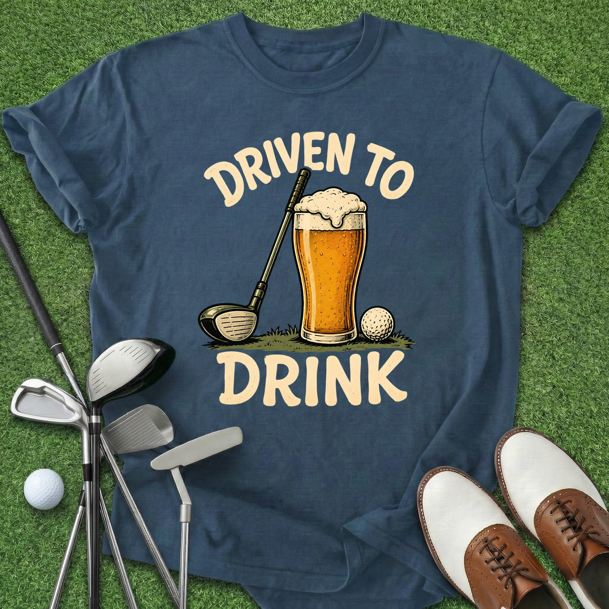 Driven To Drink T-Shirt Gift For Golfer