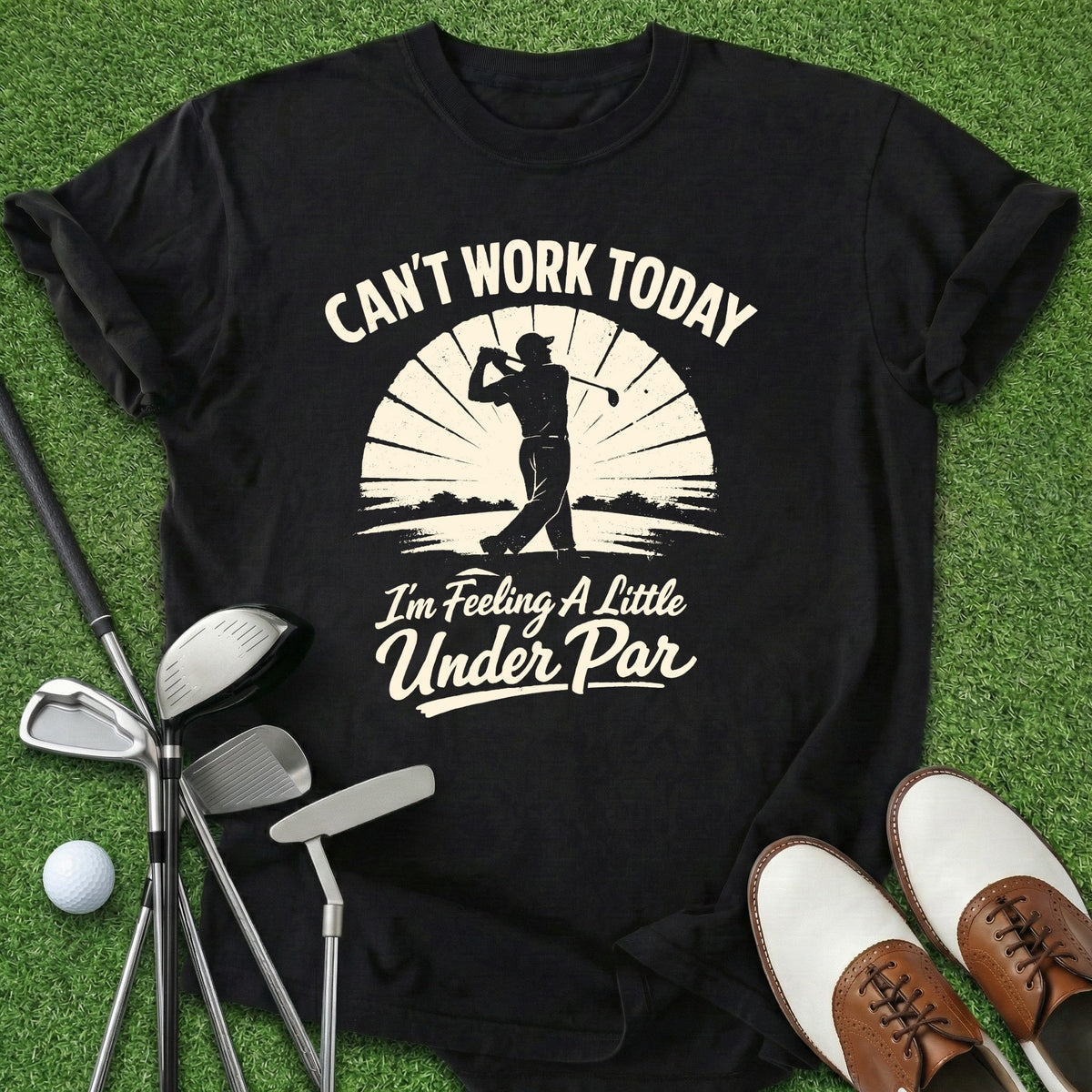 Under Par T-Shirt Gift For Golfer
