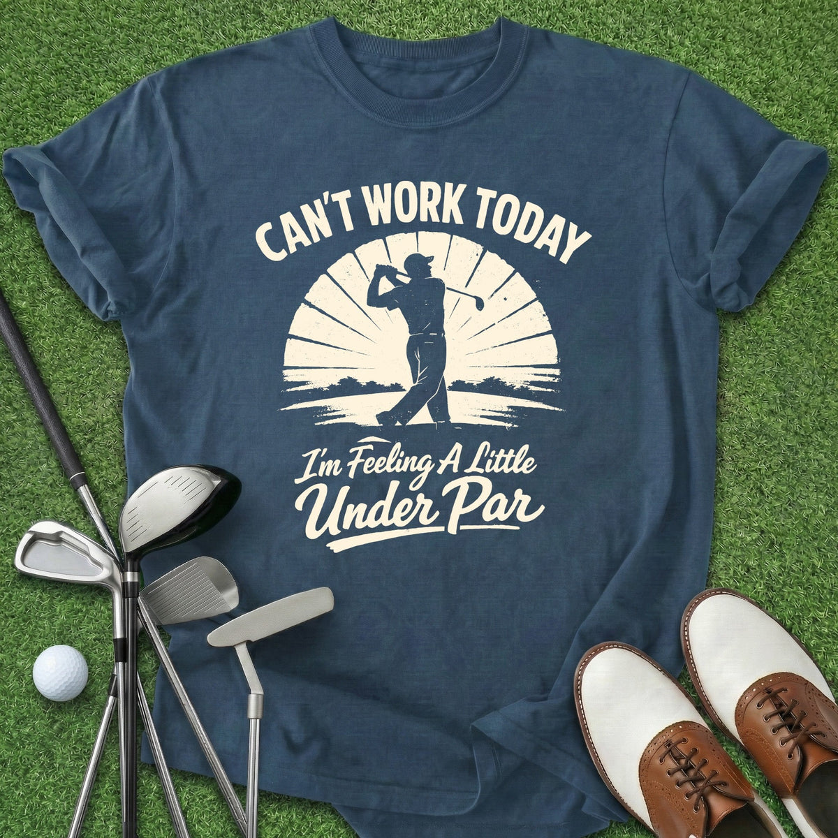 Under Par T-Shirt Gift For Golfer