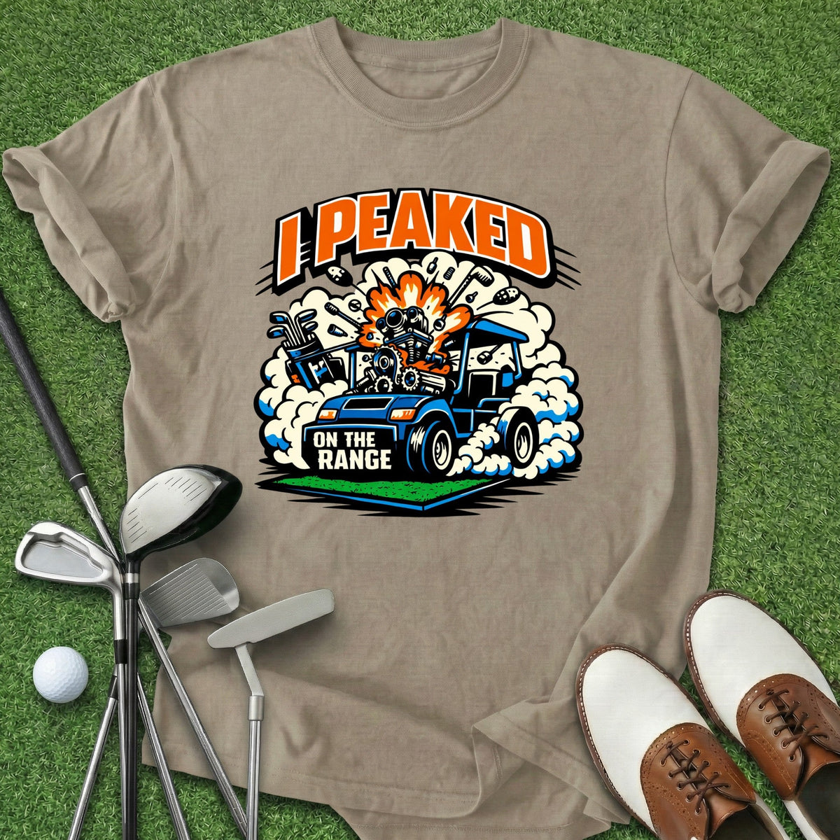 Peaked On Range T-Shirt Gift For Golfer