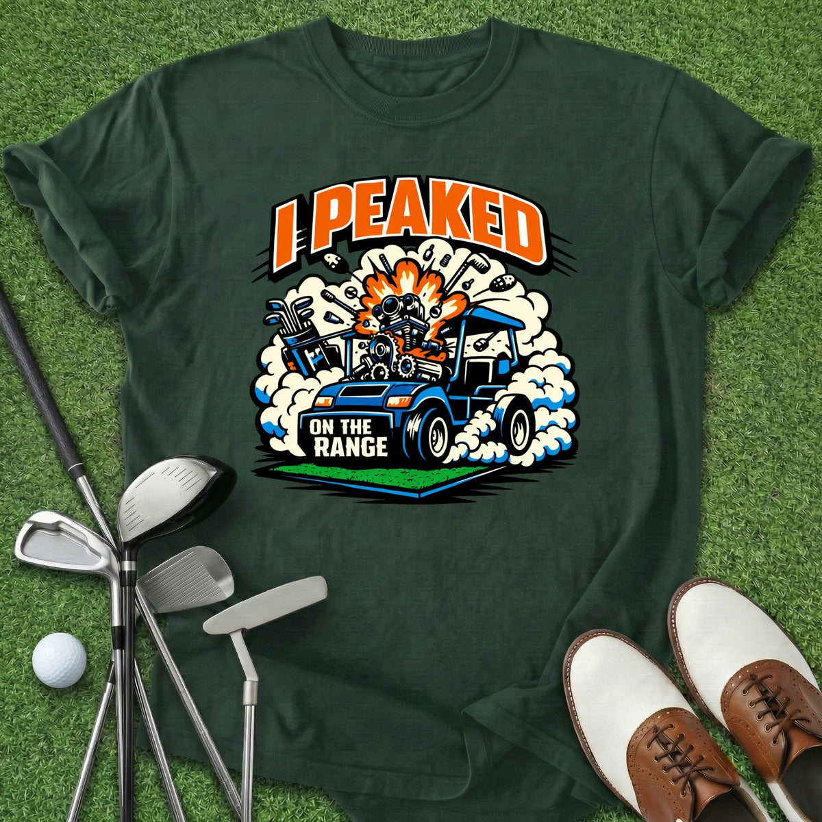 Peaked On Range T-Shirt Gift For Golfer