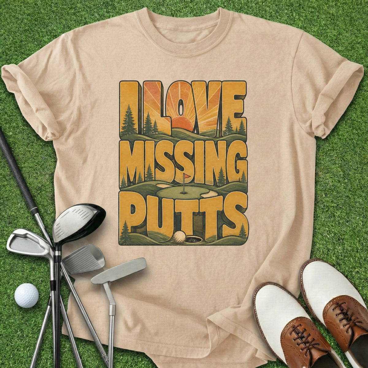 Missing Putts T-Shirt Gift For Golfer