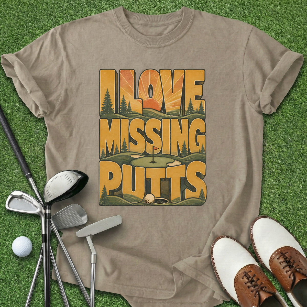 Missing Putts T-Shirt Gift For Golfer