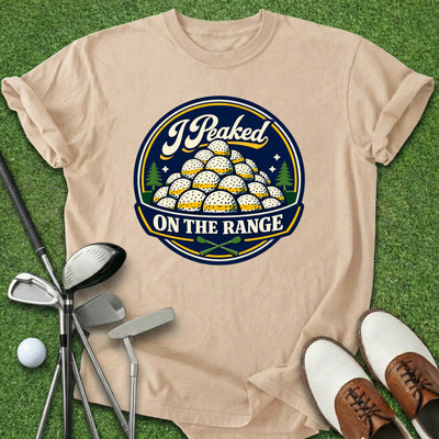 Peaked On Range T-Shirt Gift For Golfer