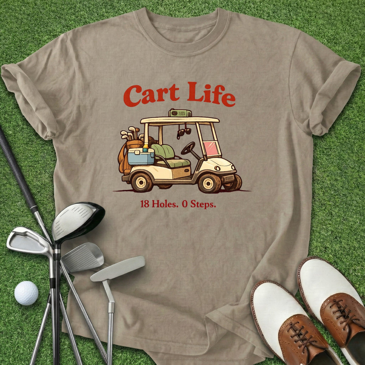 Cart Life T-Shirt Gift For Golfer