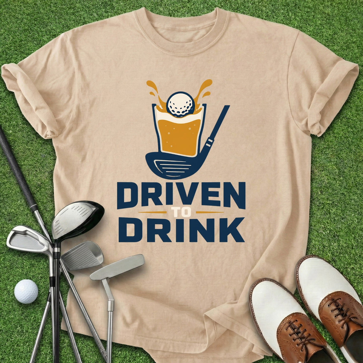 Driven To Drink T-Shirt Gift For Golfer