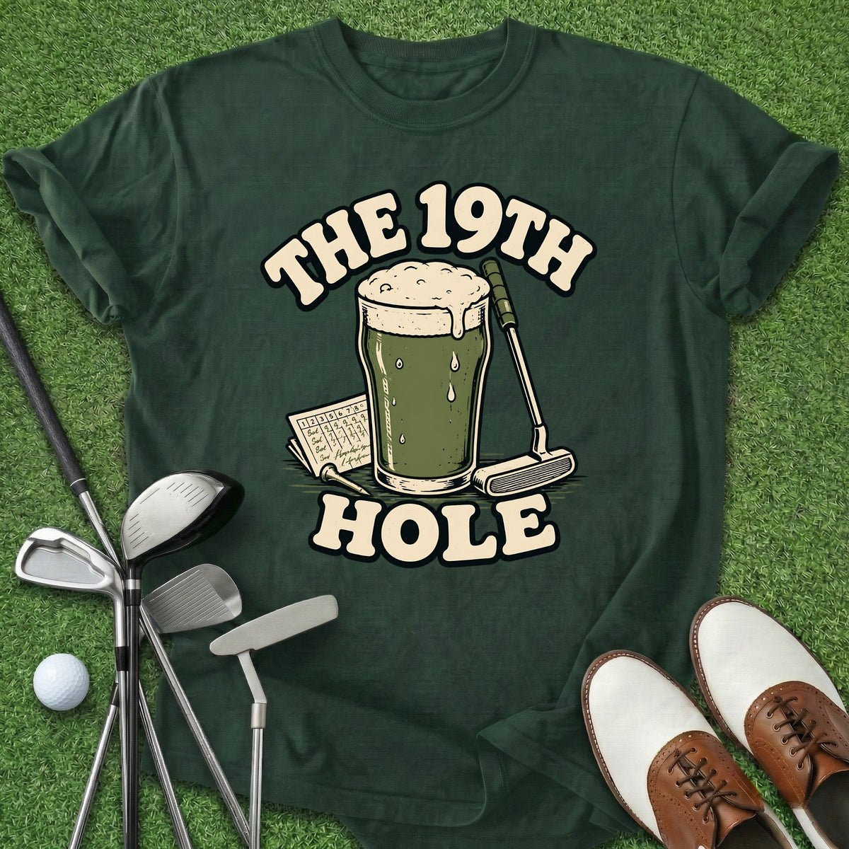19th Hole T-Shirt Gift For Golfer