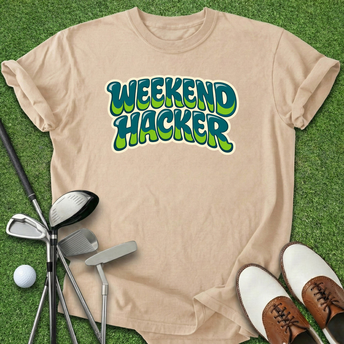 Weekend Hacker T-Shirt Gift For Golfer