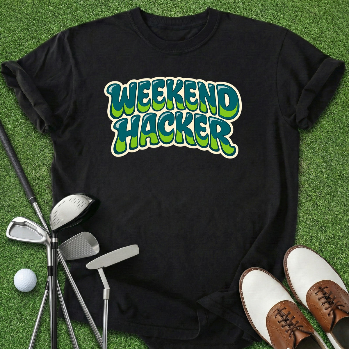 Weekend Hacker T-Shirt Gift For Golfer