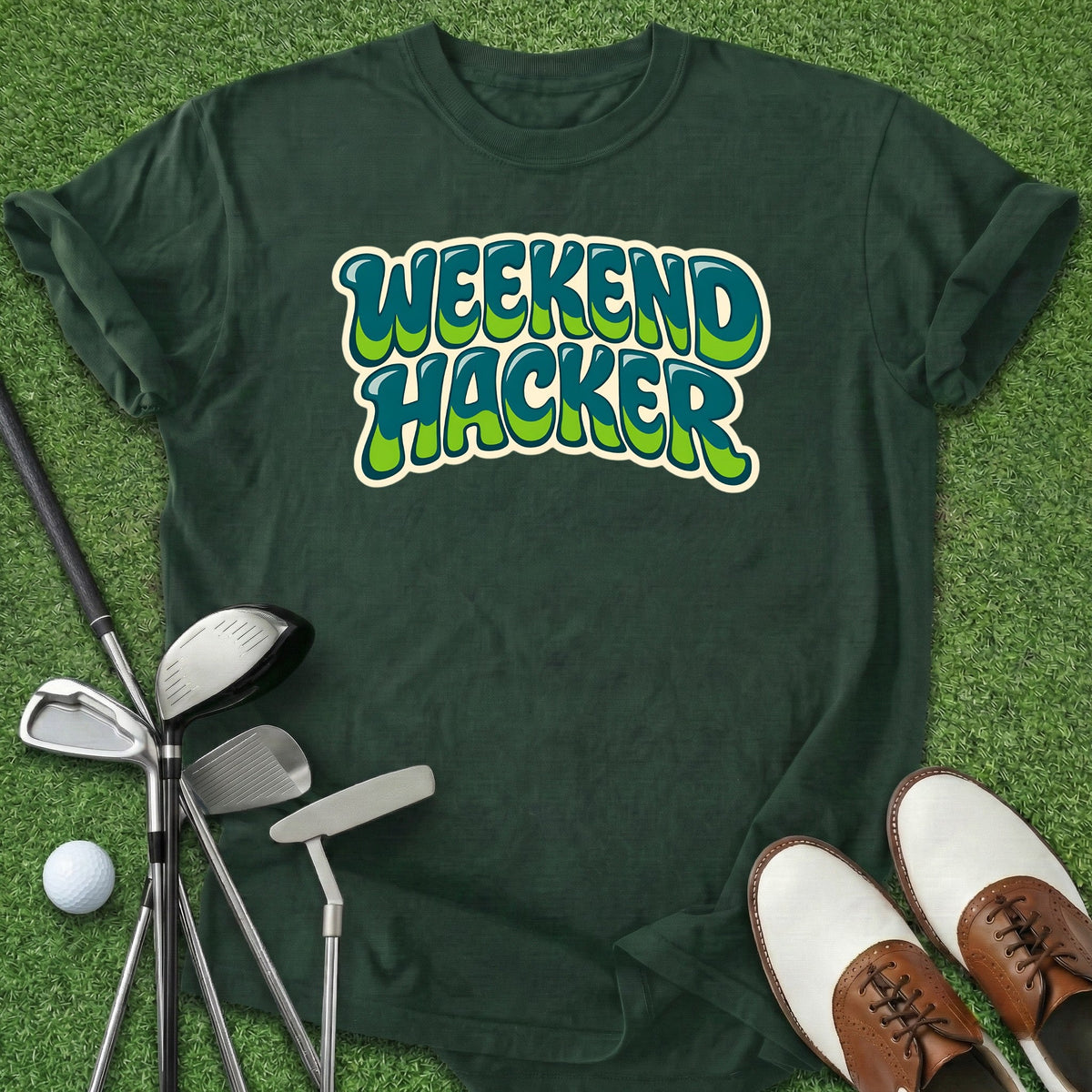 Weekend Hacker T-Shirt Gift For Golfer