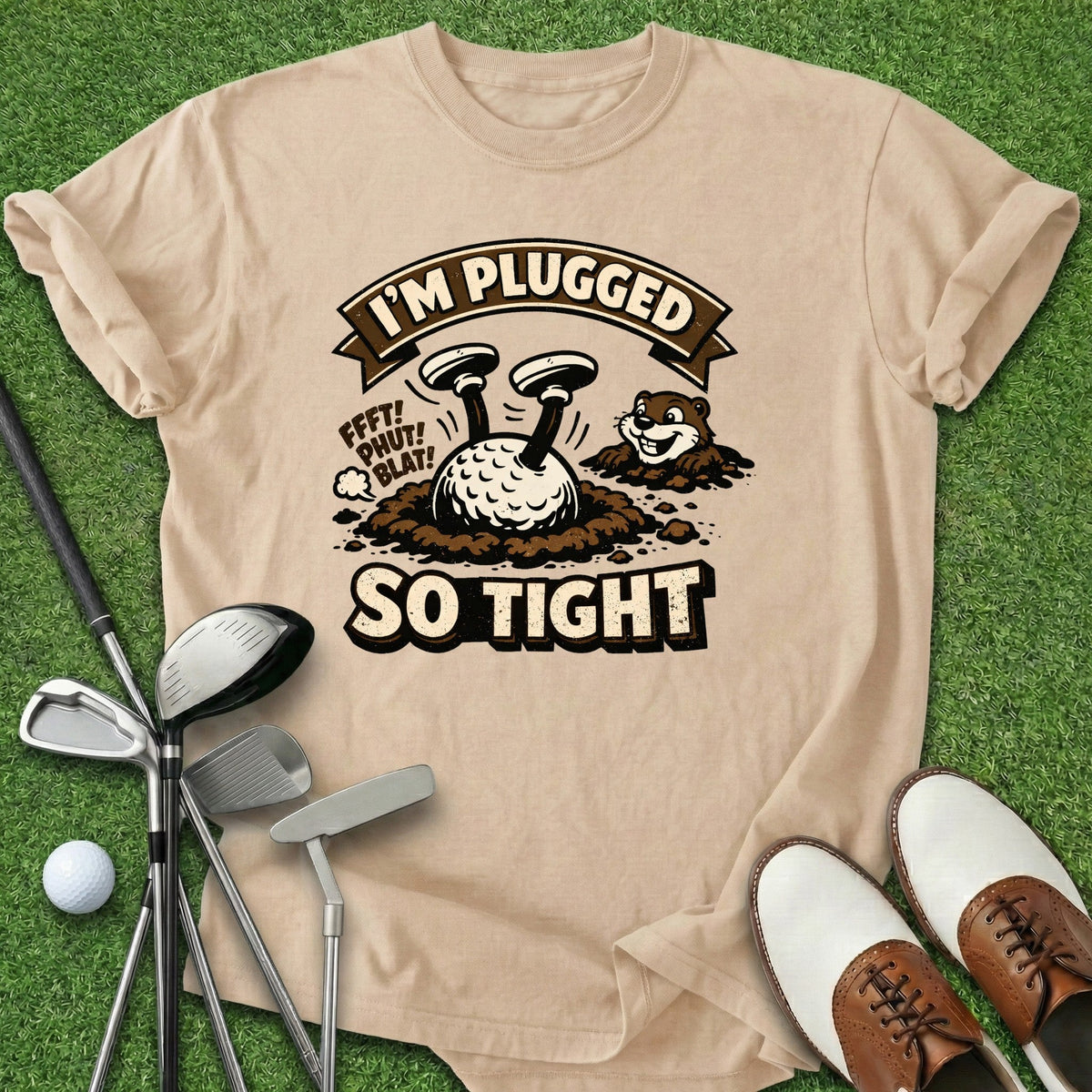 I'm Plugged T-Shirt Gift For Golfer