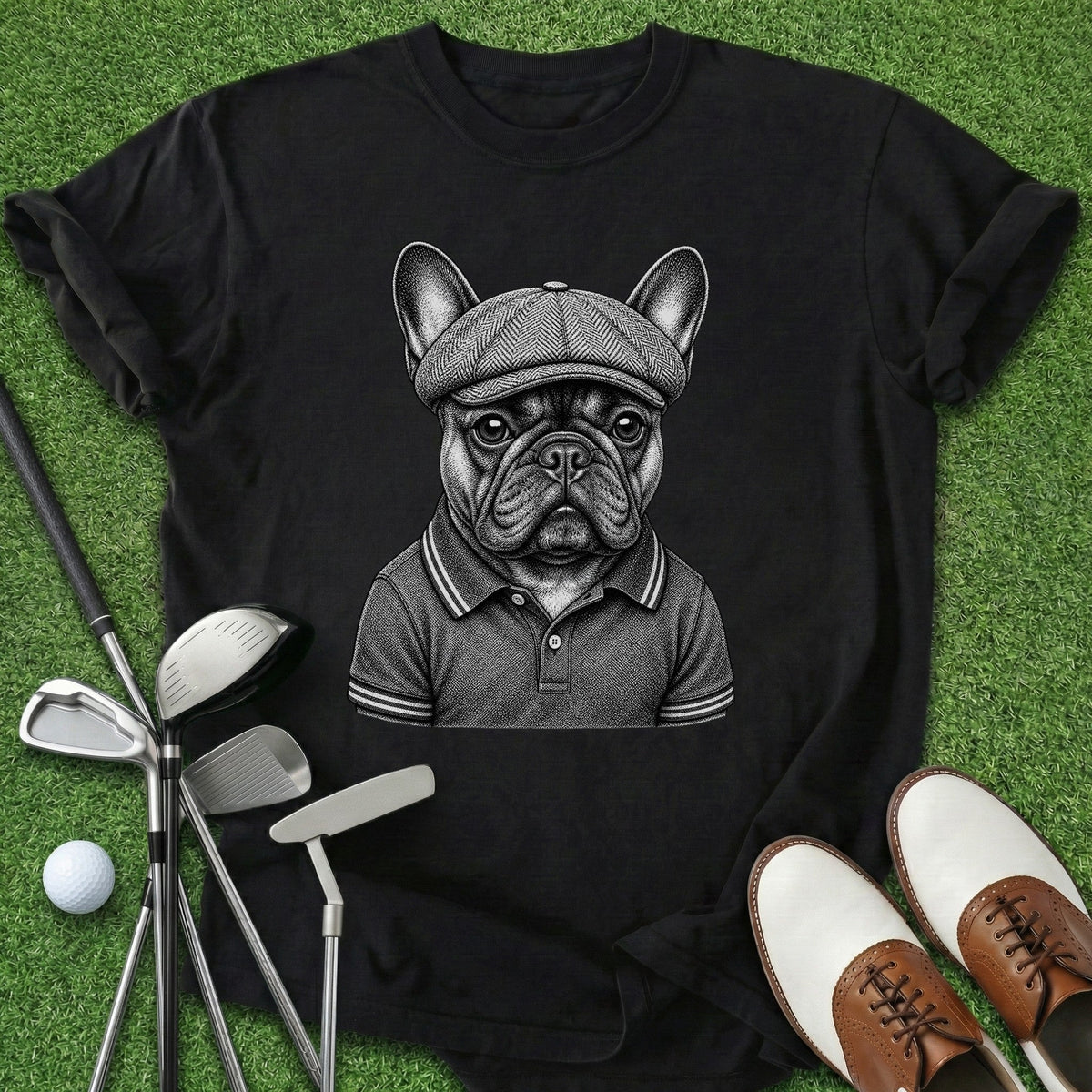 Gentleman Dog T-Shirt Gift For Golfer
