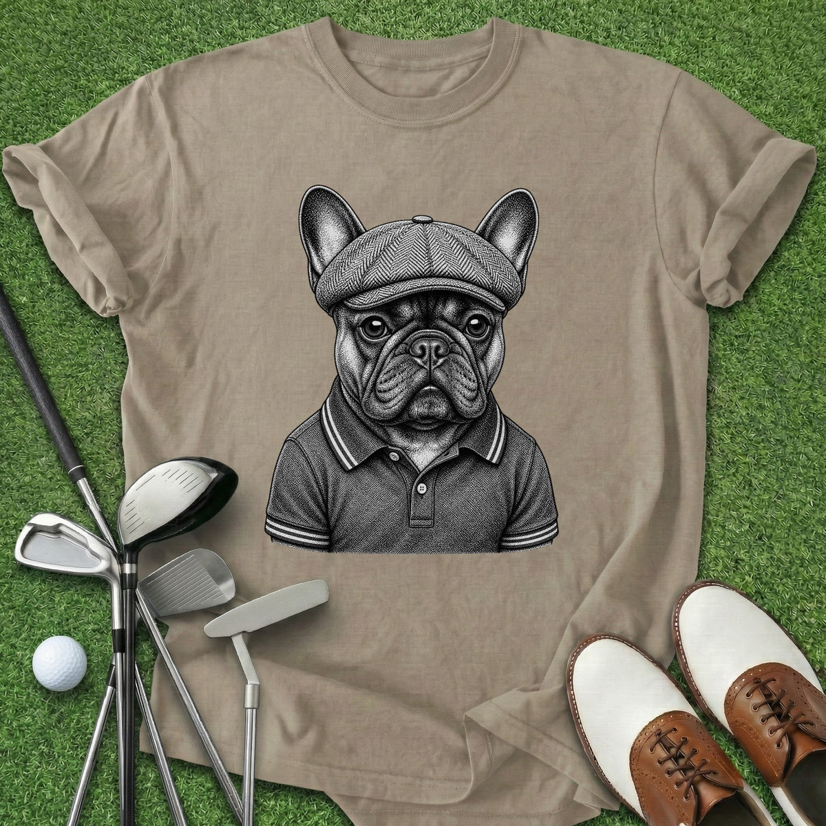 Gentleman Dog T-Shirt Gift For Golfer