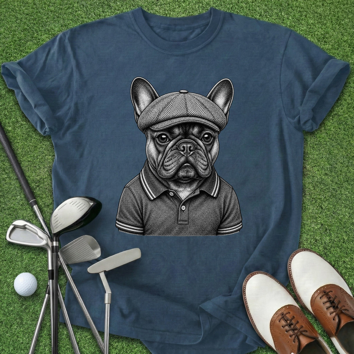Gentleman Dog T-Shirt Gift For Golfer