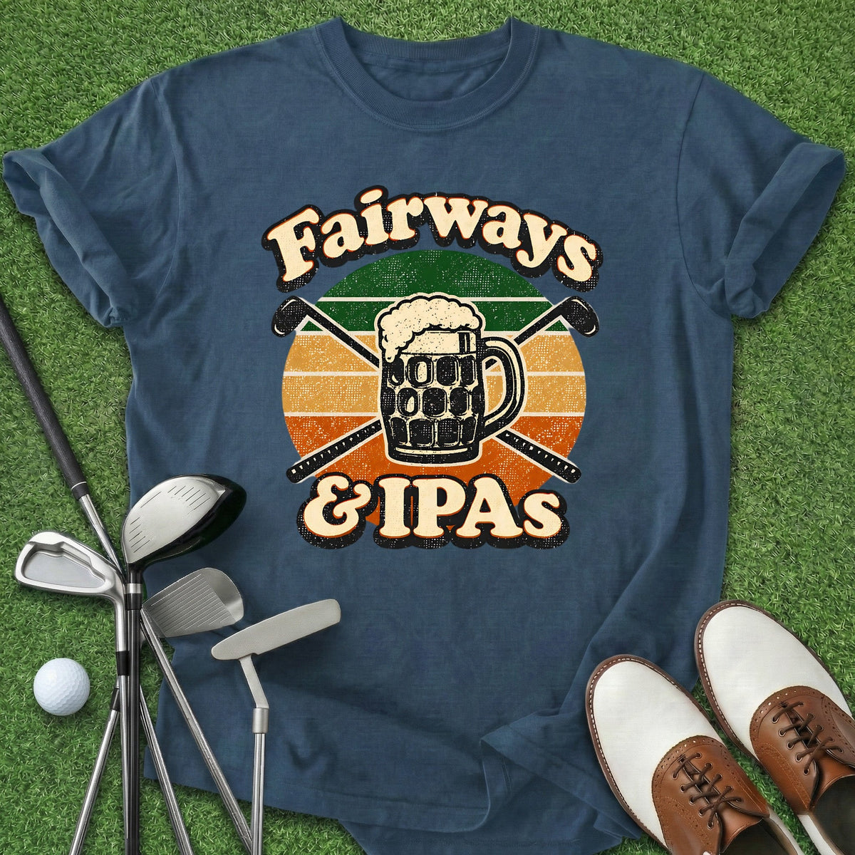 Fairways & IPA's T-Shirt Gift For Golfer