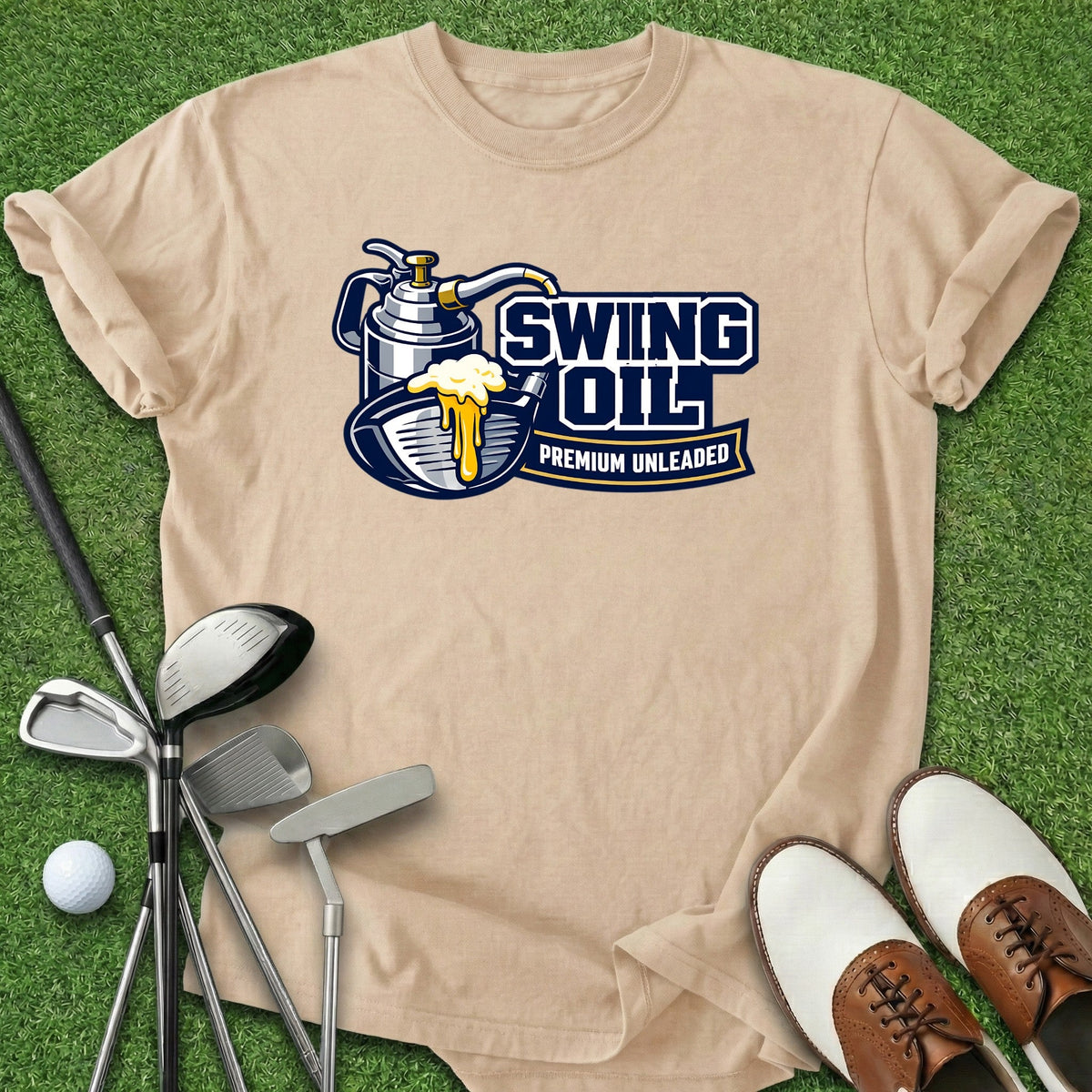Swing Oil T-Shirt Gift For Golfer