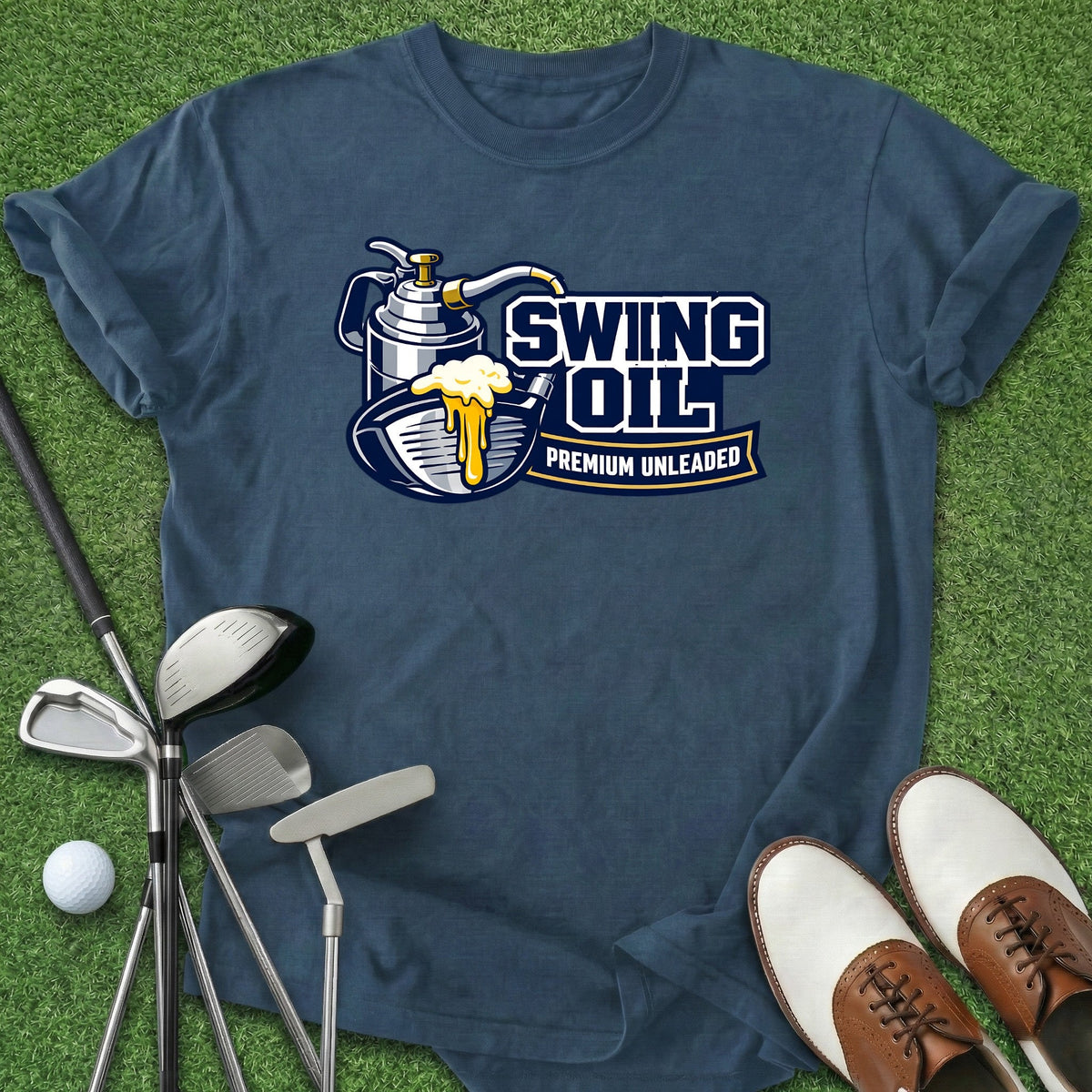 Swing Oil T-Shirt Gift For Golfer