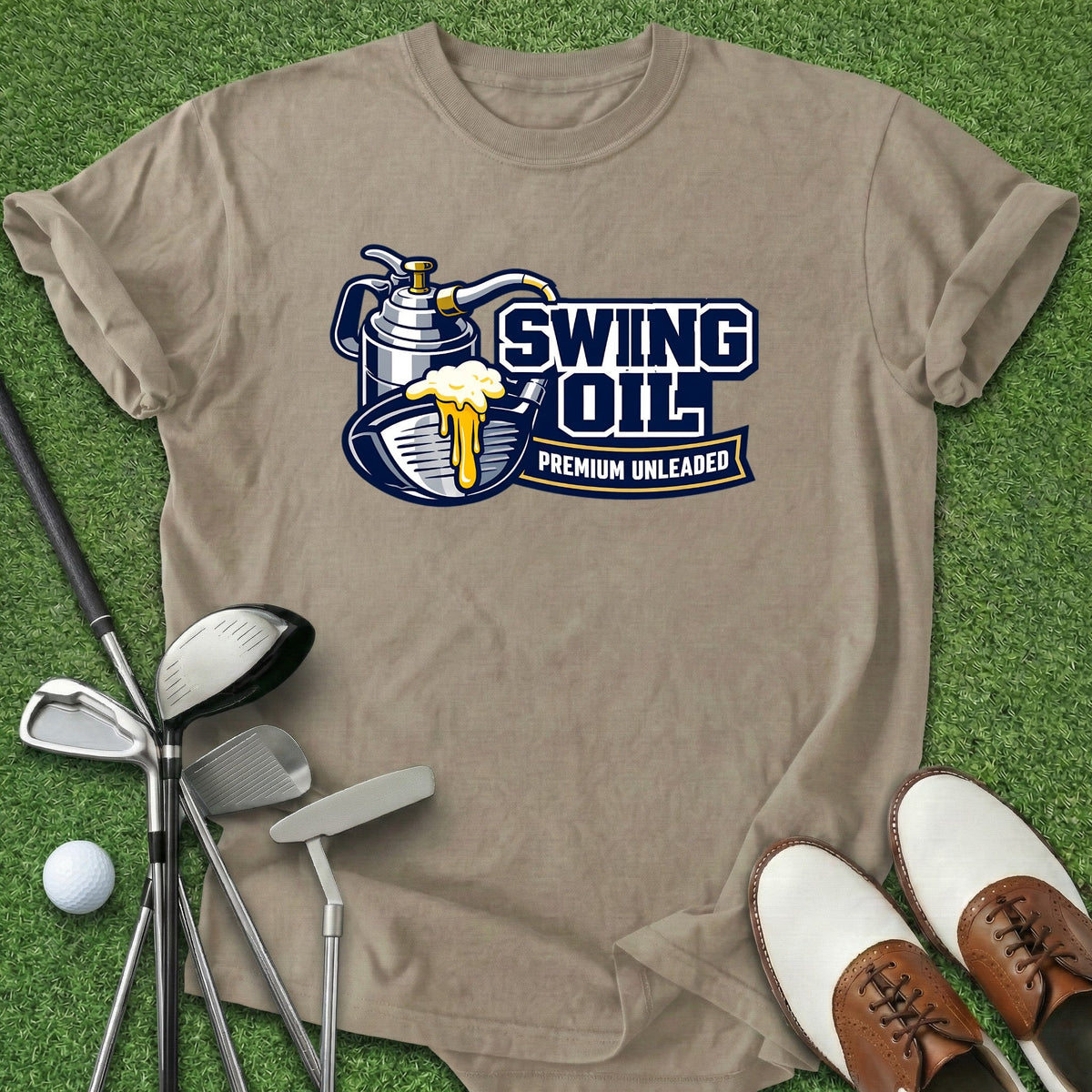 Swing Oil T-Shirt Gift For Golfer