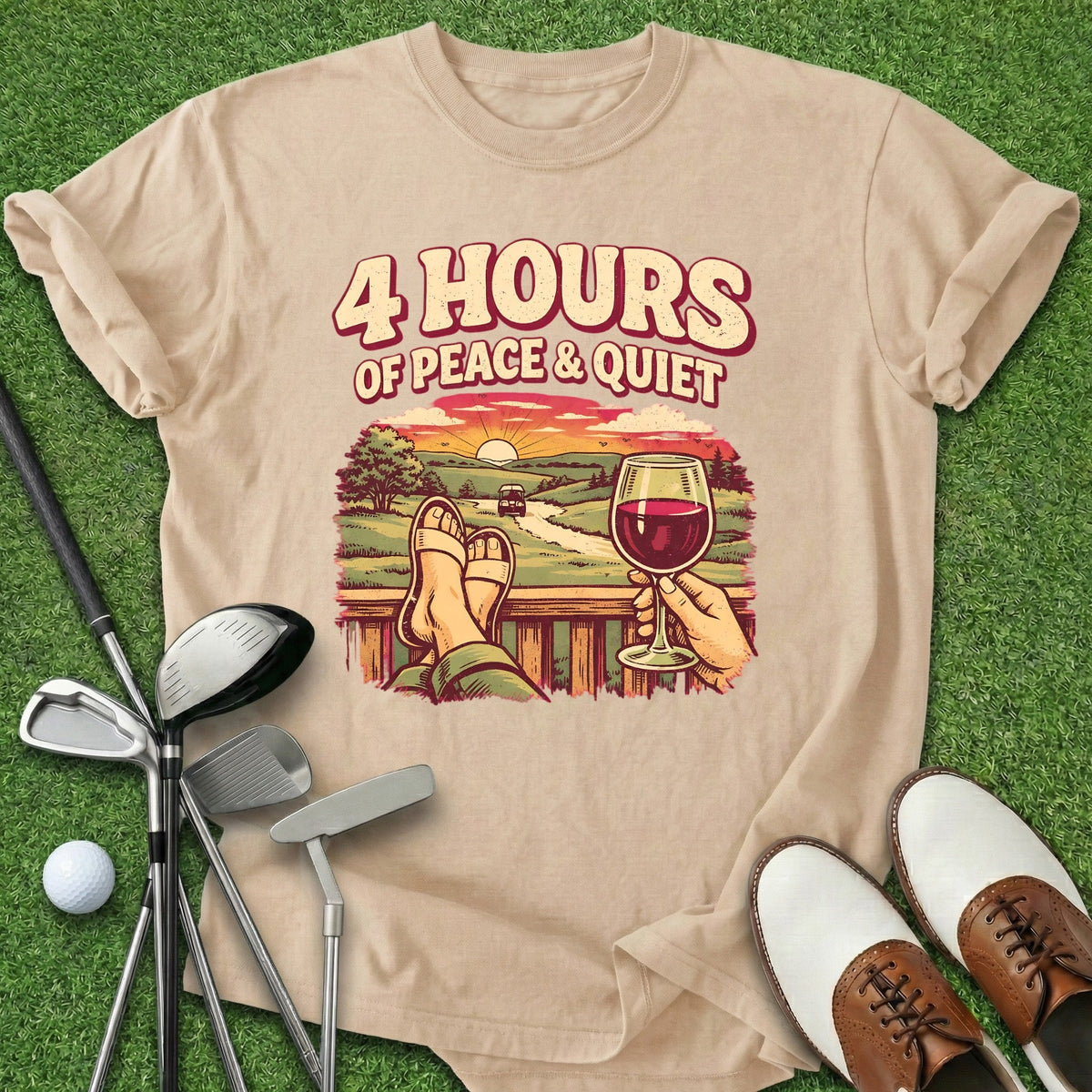Peace & Quiet T-Shirt Gift For Golfer