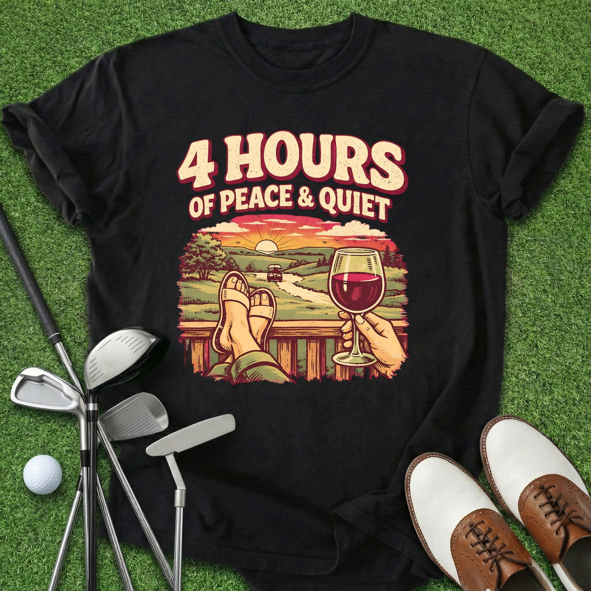 Peace & Quiet T-Shirt Gift For Golfer