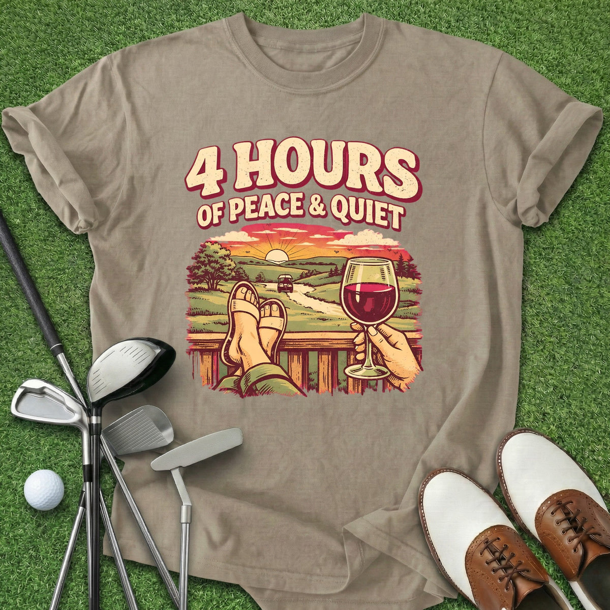 Peace & Quiet T-Shirt Gift For Golfer
