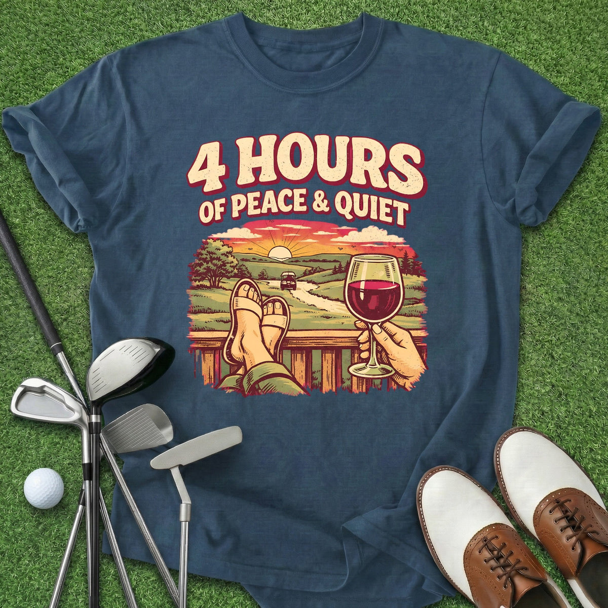 Peace & Quiet T-Shirt Gift For Golfer