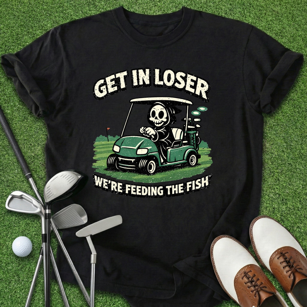 Feeding The Fish T-Shirt Gift For Golfer