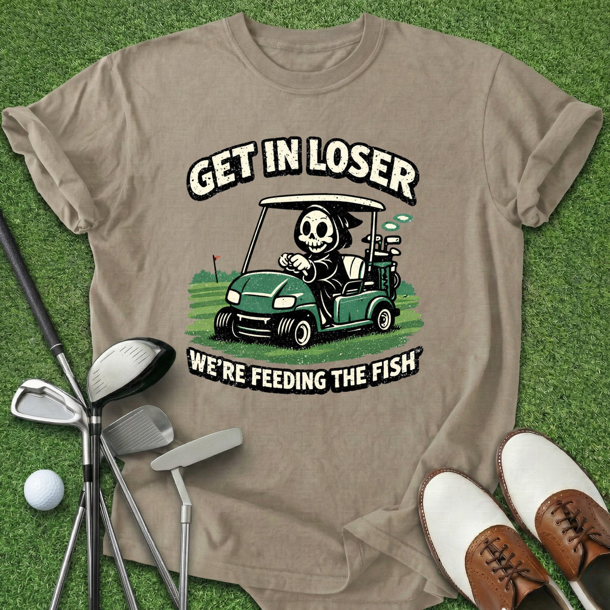 Feeding The Fish T-Shirt Gift For Golfer
