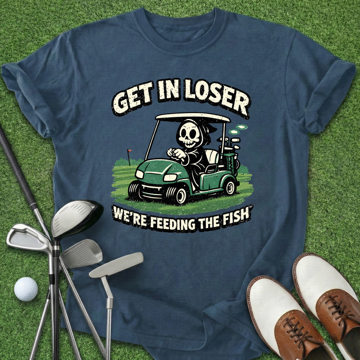 Feeding The Fish T-Shirt Gift For Golfer