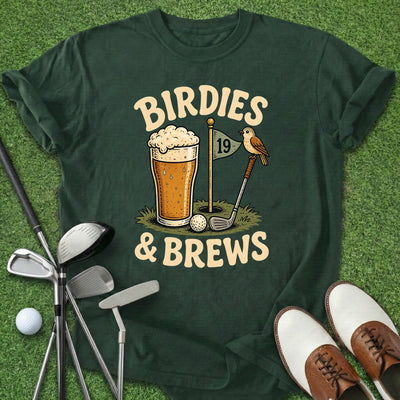 Birdies & Brews T-Shirt Gift For Golfer