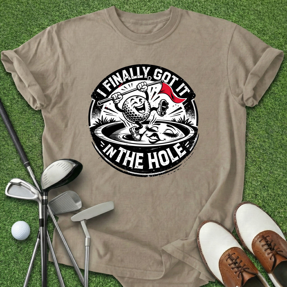 In The Hole T-Shirt Gift For Golfer